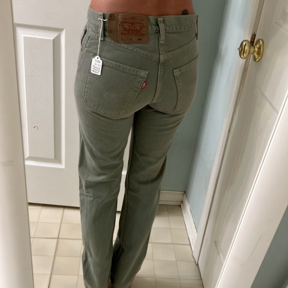 Rare Tiny Size Vintage Levis Levi 501 Jeans Sage Olive Green Size 23
